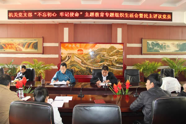 隴運集團公司機關(guān)黨支部召開“不忘初心、牢記使命”主題教育專題組織生活會和民主評議黨員會